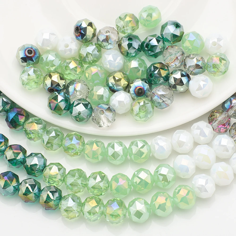 8mm 36 Stück Österreich Sphärische Diamantoberfläche Kristallglas Lose Perlen für Schmuckherstellung DIY Armband Halskette Ohrringe