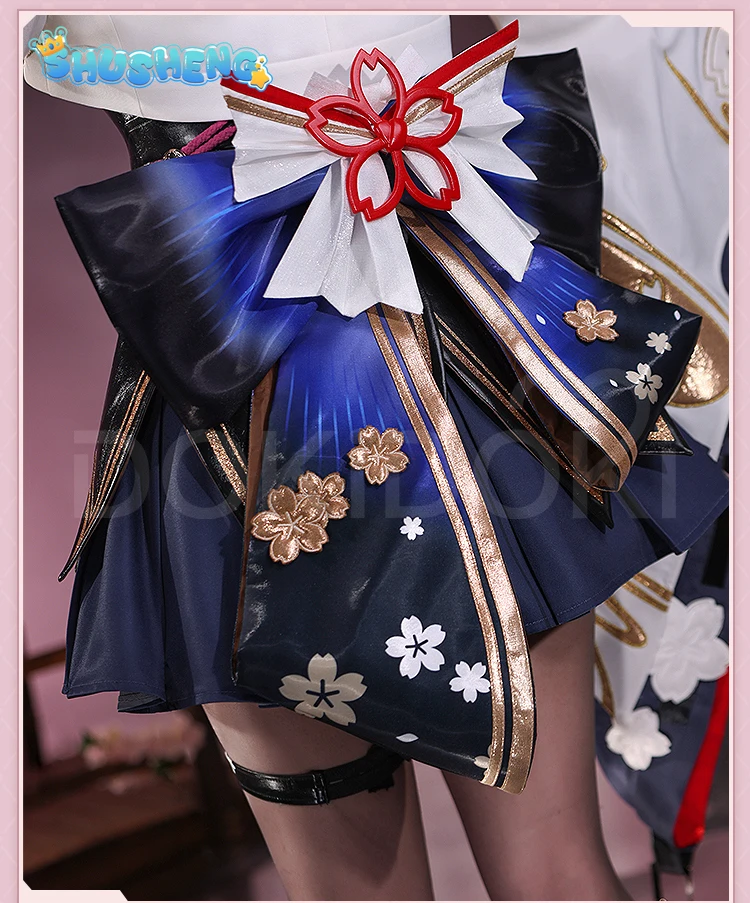 

Game Honkai: Star Rail Evanescia Cosplay Costume Women Halloween Girl new sweet JK uniform dress prop headwear Ears Plus Size