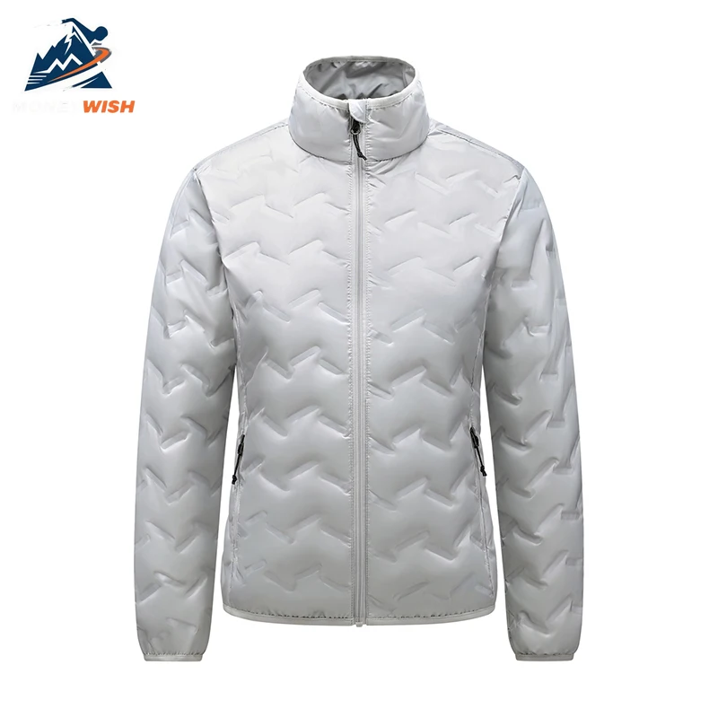 MONEYWISH أسفل سترة 2025 زوجين الأبيض بطة أسفل سميكة الباردة مقاومة معطف دافئ في الهواء الطلق الترفيه ملابس شتوية سستة أسفل سترة