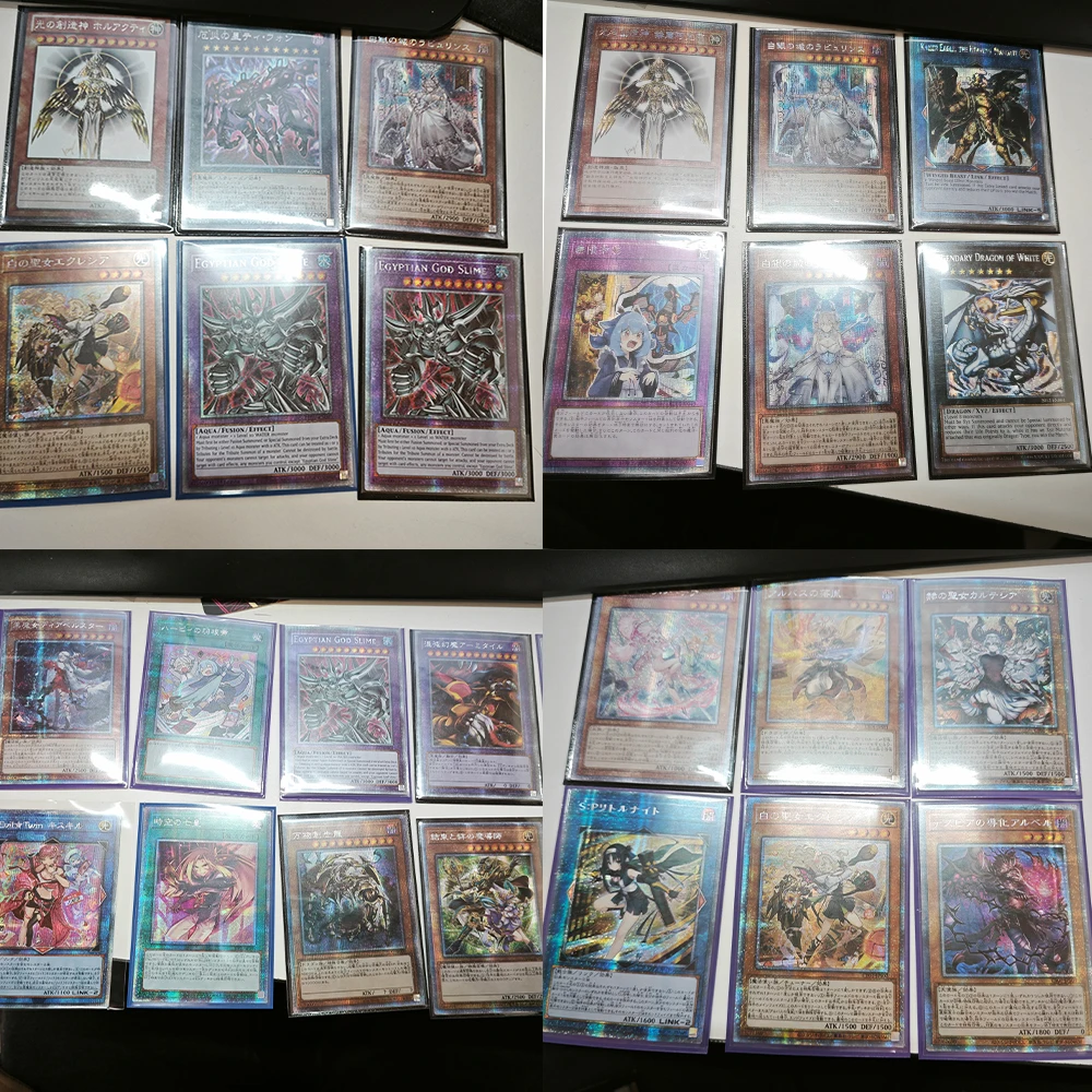 يو غي أوه لتقوم بها بنفسك فتاة ساحرة داكنة عيون زرقاء تنين أبيض مسلة عاصفة عشوائية يو غي أوه بطاقة نسيج قابلة للجمع رقائق الشاش