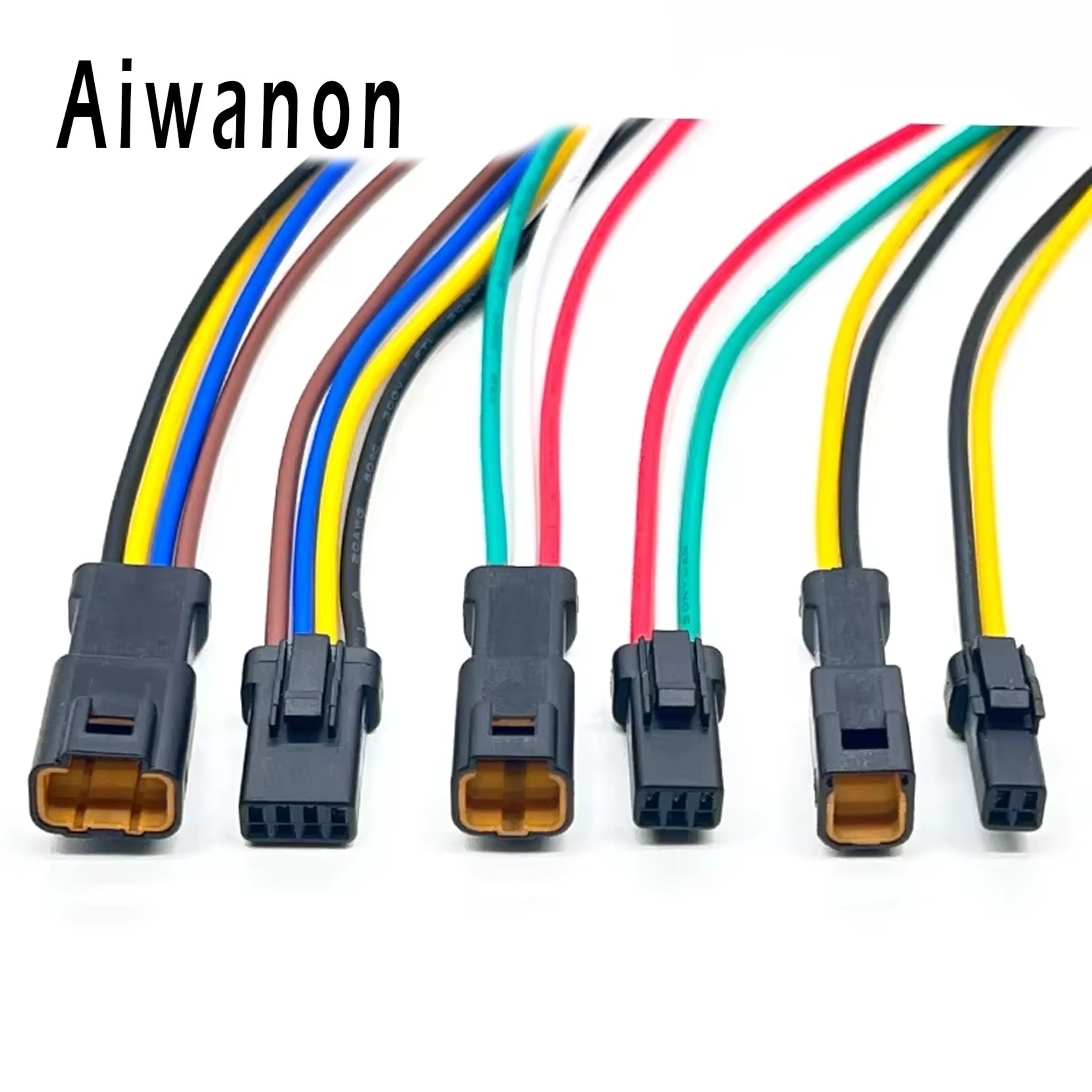 

1 Set 2 3 4 6 8 Pin JST Miniature Small Current Rearview Mirror Black Electrical Connectors Wire Harness Plug for Motorcycle