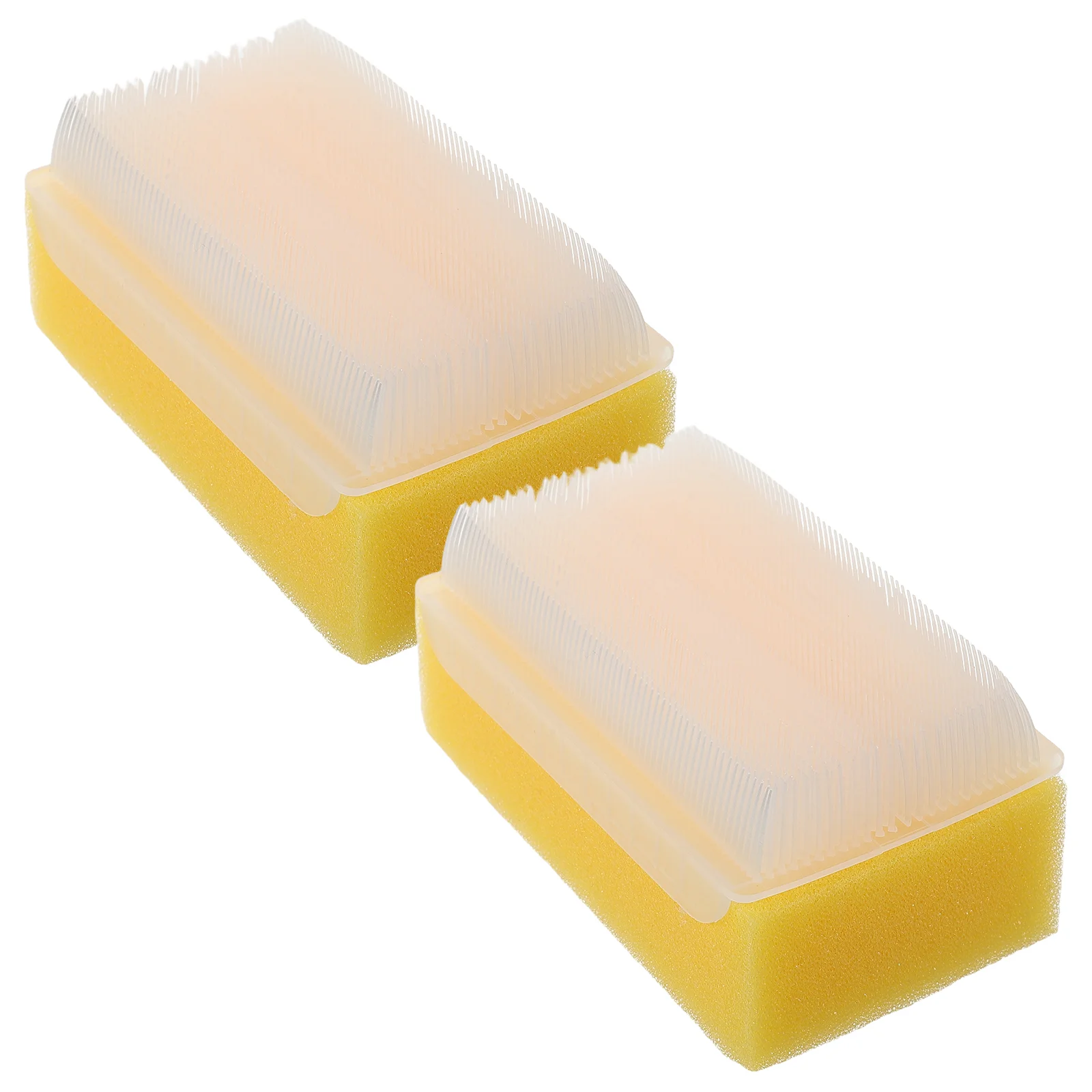 2pcs Baby Hair Scalp Sensory Soft Bristle Sponge Brush Infant Bathing Massage Scrubber For Sensory Stimulation Tool