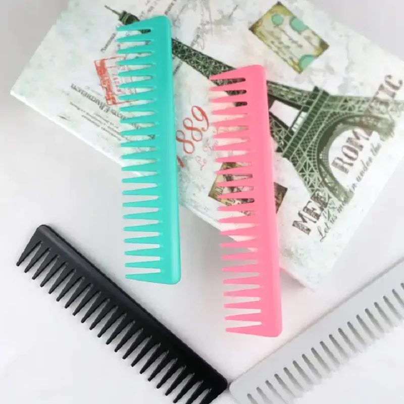 MJ Custom Logo Hair Comb Detangling Brush Anti Static Barber Plastic Comb