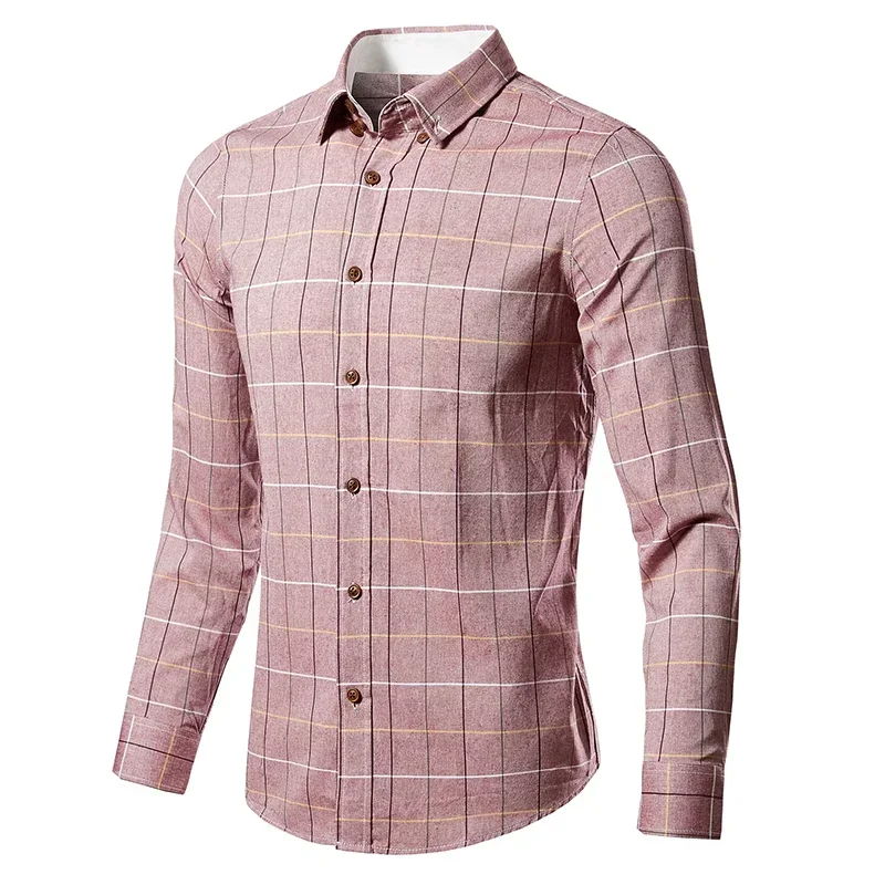 Check Shirt Summer Shirts for Men Men\'s Clothing Long Sleeve Shirt Man Fashion Man 2024 Mens Plaid Male Luxury Printed