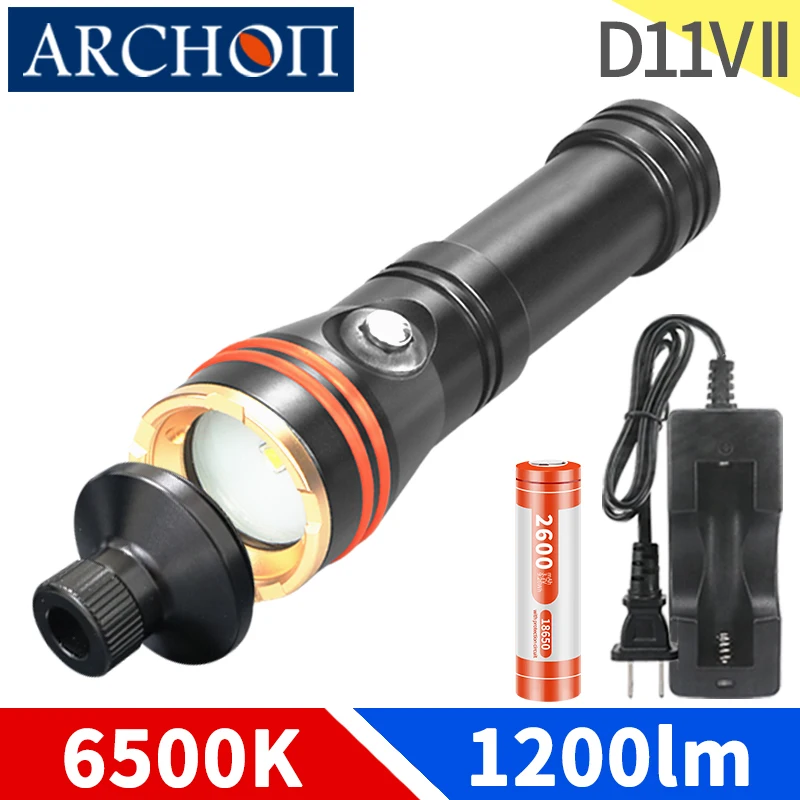 scuba diving video lights mergulho video shooting lanterna dive torch underwater 100m archon d11v ii 01