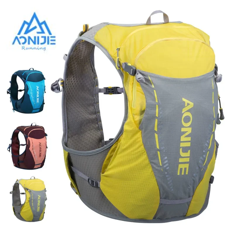 AONIJIE C9103S 10L Ultralight Cycling Backpack Rucksack Sports Trail Running Vest Bag Hydration Backpack with Soft Water Bottles