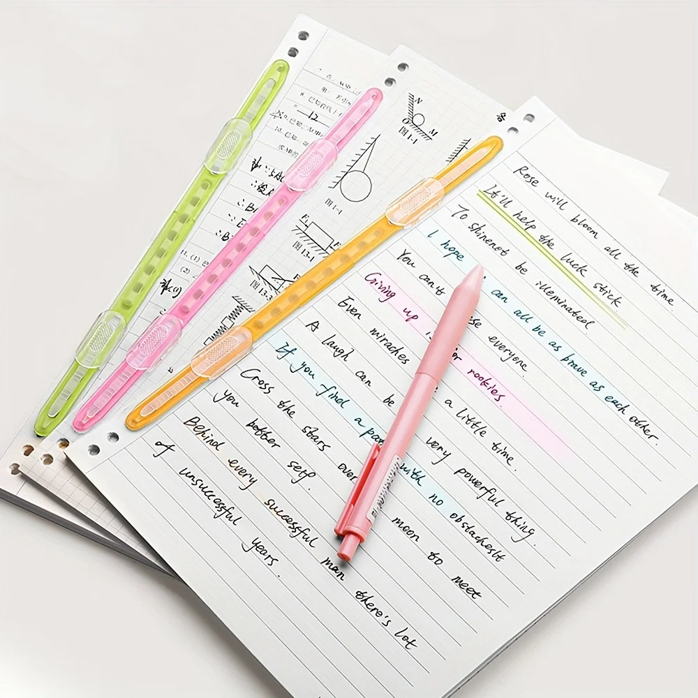 10pcs Binding Clips Strip Kawaii 2 Hole Loose Leaf Clips A4 Paper Fasteners DIY Scrapbook File Folder Notebook Accessories