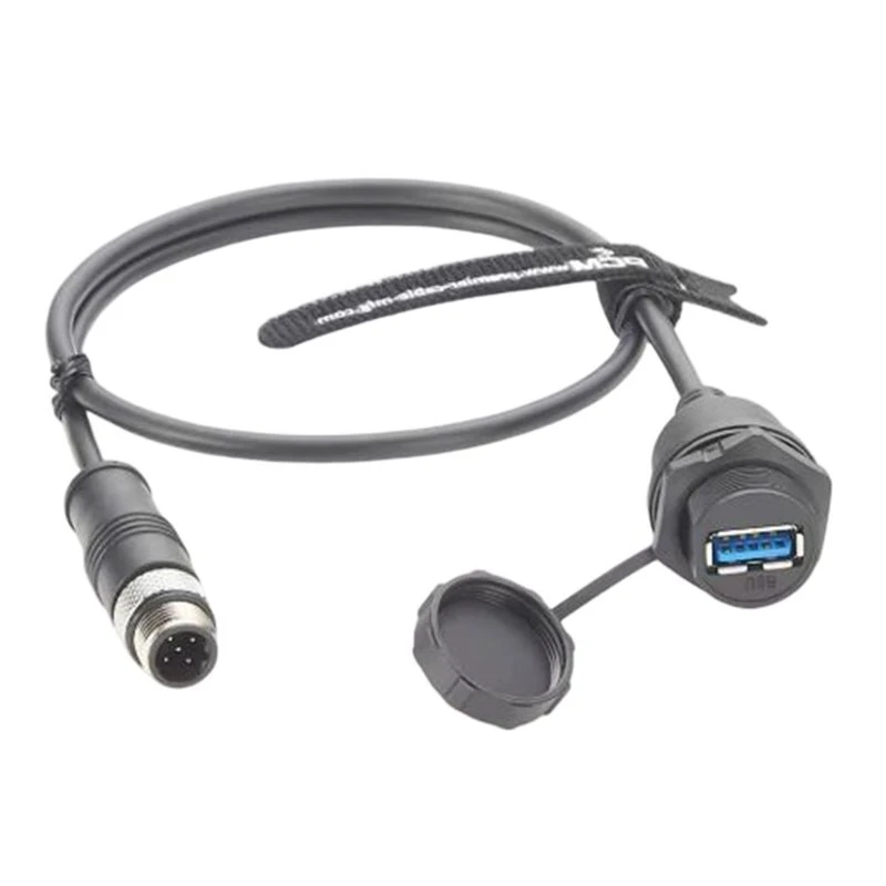 A46U IP67 Industrial USB 3.0 Connection Cable USB A Female To 5Pin B Code Flush Compatible IFM EC2099 A