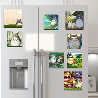Totoro 1pc Fridge Magnet Personalized Magnetic Durable Plastic Square Picture Surface Fridge Magnets