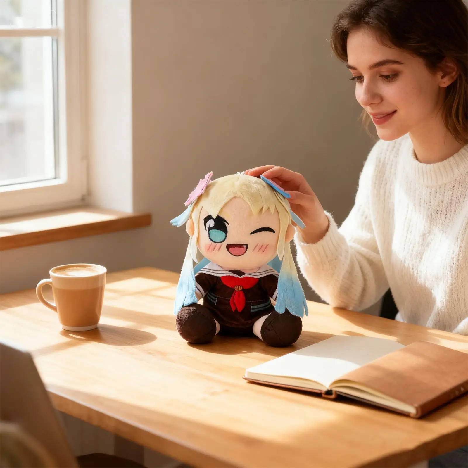 

For Osawa Ruruno Plush Doll Anime Dolls Cute Cartoon Portable Toys Plush Dolls Stuffed Animals Doll For Shelf Home Birthday Desk