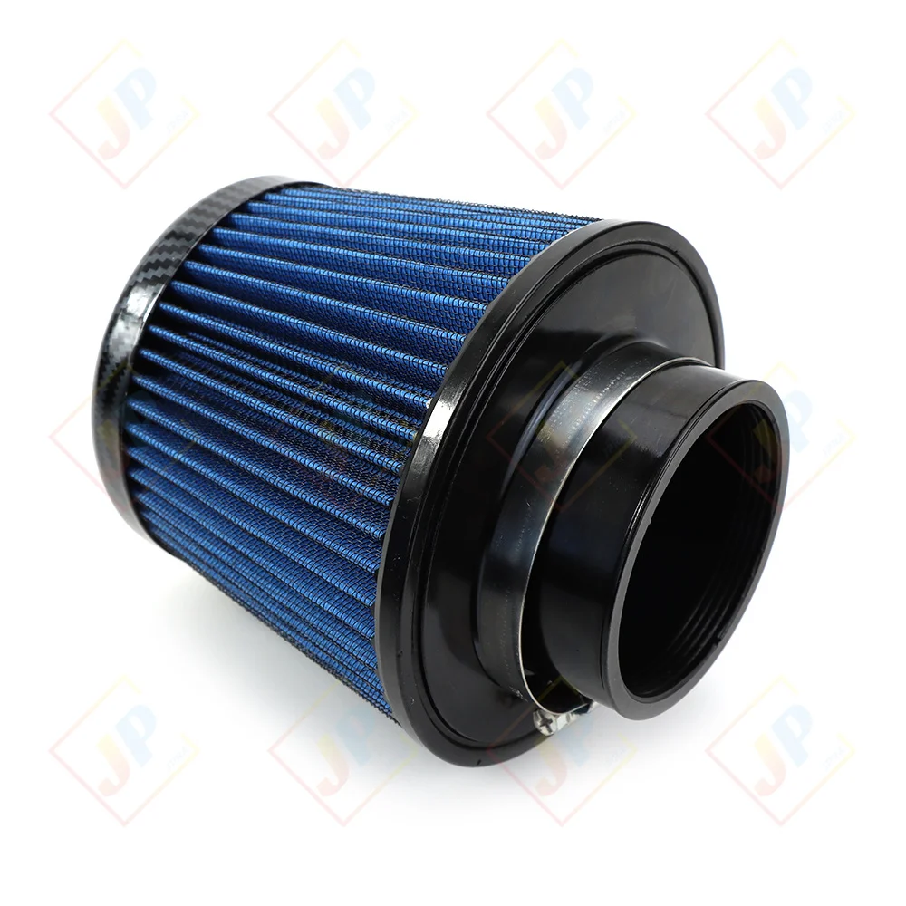 New Carbon graining 76MM 3 Inch High Flow Car Air Intake Filter Induction Kit Universal Car Accessories Tapered Air Filters