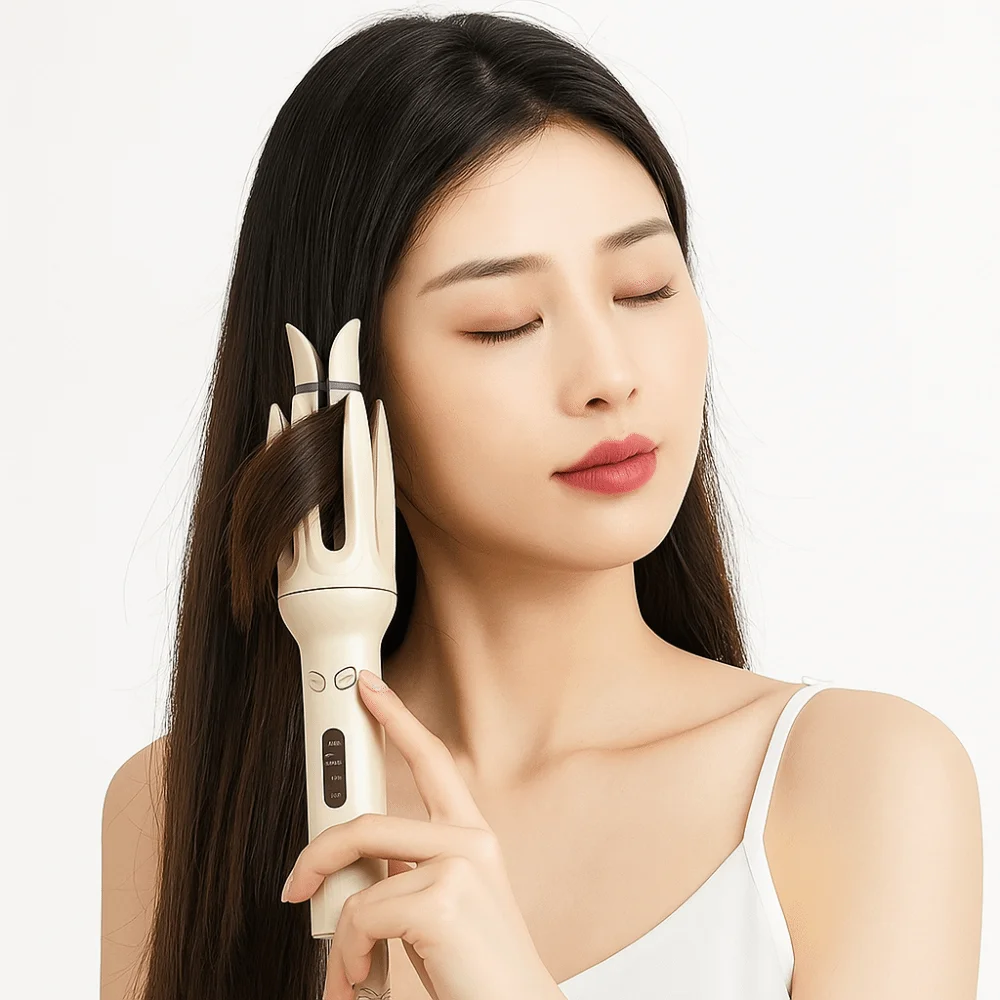 28mm Barrel Automatic Hair Curler Ceramic Coating Negative Ions Technology Rotating Curl Iron Quick Styling Anti-Tangle Design
