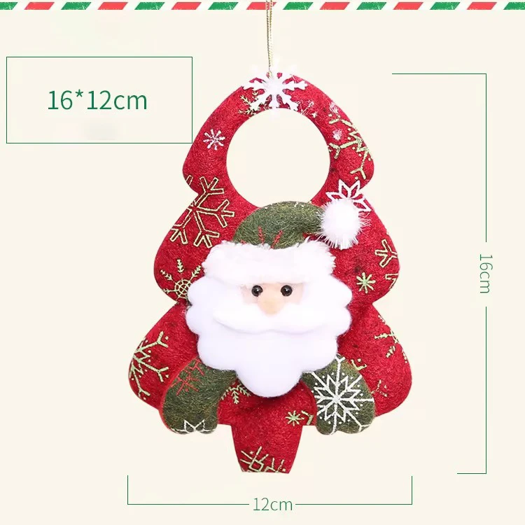 Christmas Mini Cute Ornaments Gift Santa Claus Snowman Reindeer Bear Xmas Tree Pendant Doll New Year Home Christmas Decoration