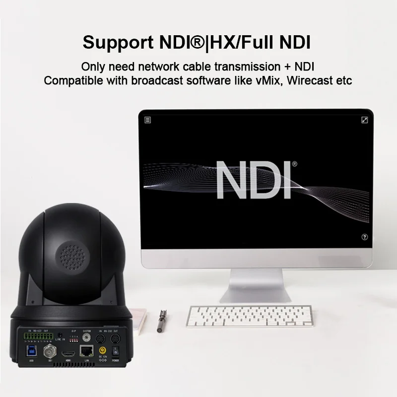 1080P 60FPS PTZ Conference Room Camera USB3.0/HDMI Live Streaming Camera 20X Optical Zoom Wide Angle for Church Education