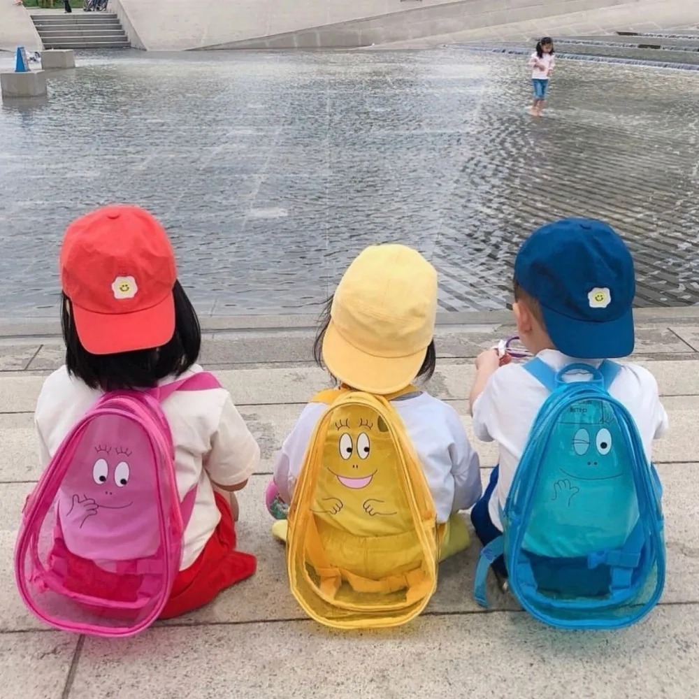 PVC Kids Backpack Durable Clear Adjustable Straps Kids Beach Bag Portable Lightweight Kids Toys Storage Bag for Kids