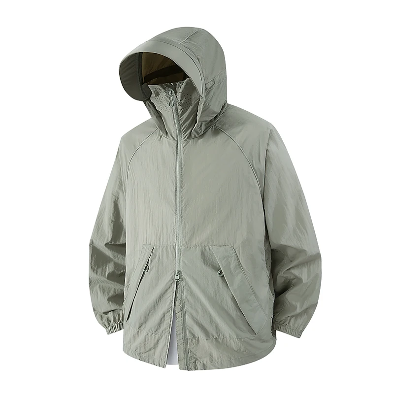 Summer Outdoor Running Fitness Lightweight Breathable Sunscreen Jacket for Couples Fashionable Loose UV Protective Skin Clothes