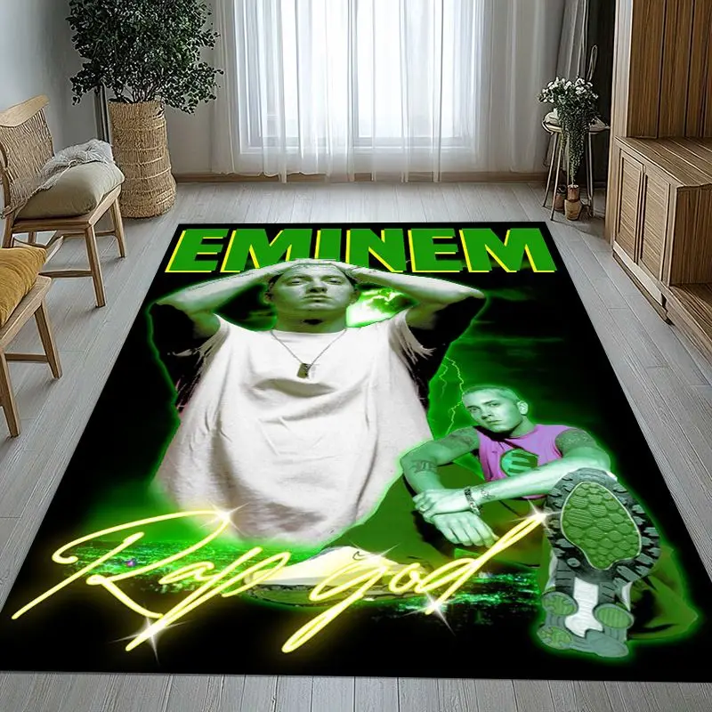Rap God Slim Shady Eminem Hiphop Soft Non-Slip Large Area Rug for Living Room,Bedroom Playroom Carpet Mat for Sofa,Home Decor
