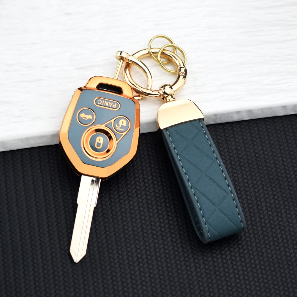 Soft TPU Car Remote Key Cover Fit for Subaru Legacy Tribeca Impreza Forester Xv Soft Shell Fob Protect For Car Keys Keychain - view 6