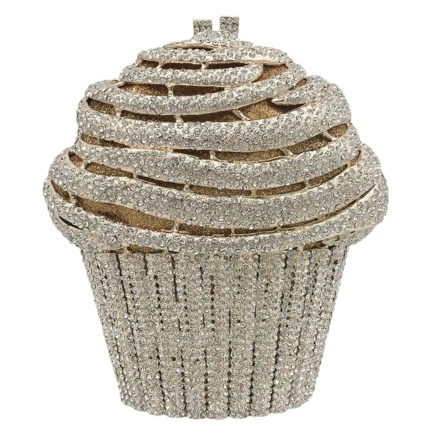 

Boutique De FGG Ice-Cream Women Crystal Clutch Evening Bags Formal Rhinestone Clutch Wedding Party Handbags Bridal Diamond Purse