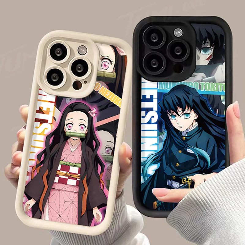 Anime Demon Slayer Phone Case for Xiaomi POCO X6 X5 X4 GT F3 F4 F5 M6 Pro X3 NFC Mi 13T 12T 11T 13 12 11 Lite 5G NE Soft Cover