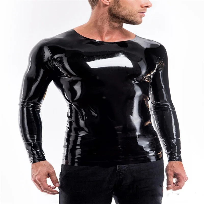 

Men Latex Tops Long Sleeve No Zip 0.4mm Custom Made