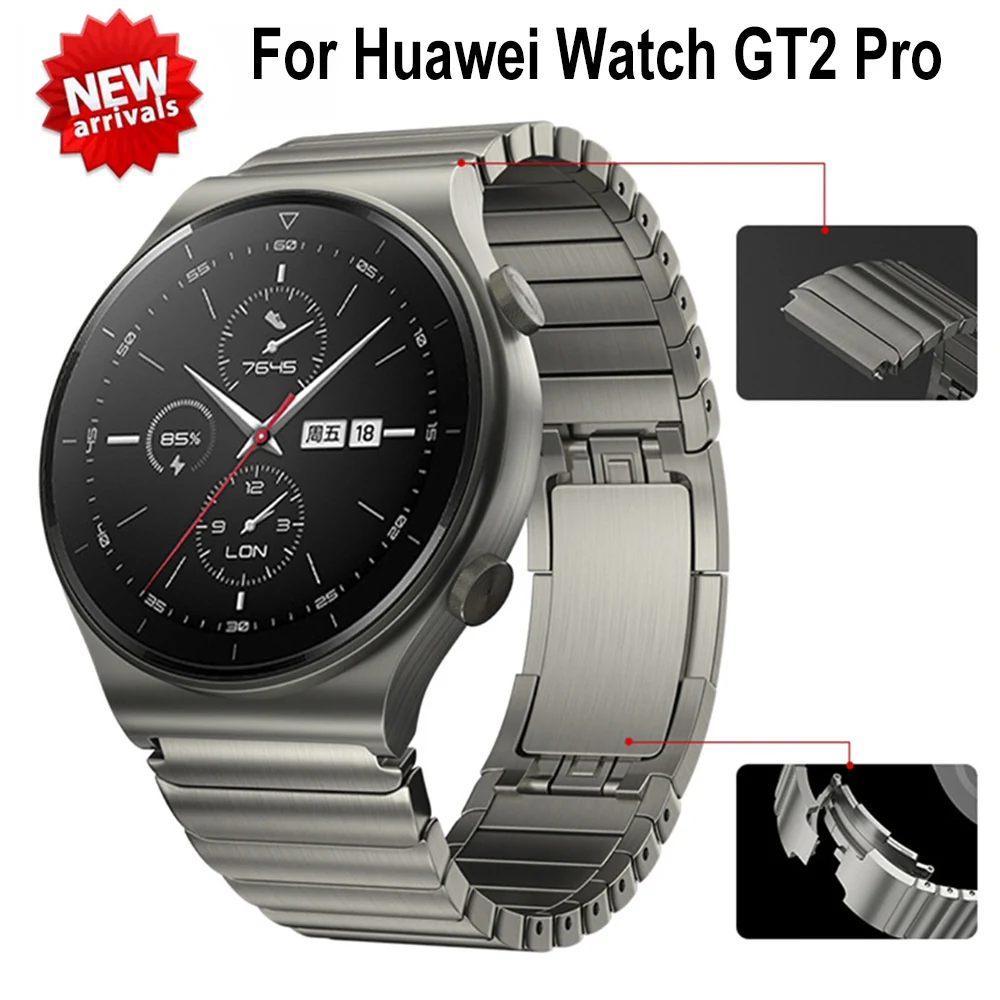 

Ремешок из нержавеющей стали для Huawei Watch Gt2 Pro Porsche, металлический браслет для Huawei Watch GT 46 мм GT2e ECG