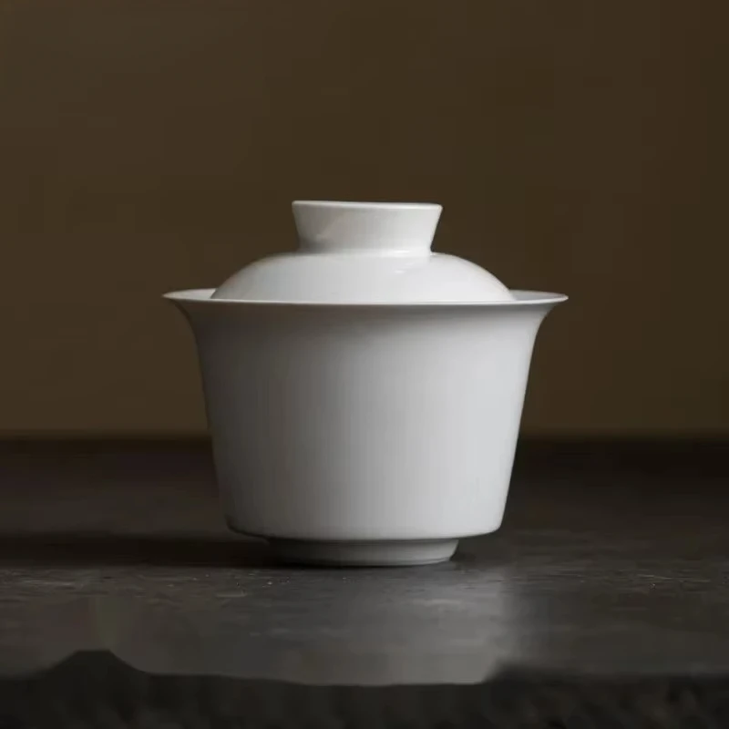 Japanese Plant Ash Cover Bowl Ancient Gaiwan Japanese Hand Grasping Bowl Tea Tureen Tea Maker Cover Bowl Tea Items Gift 140ml