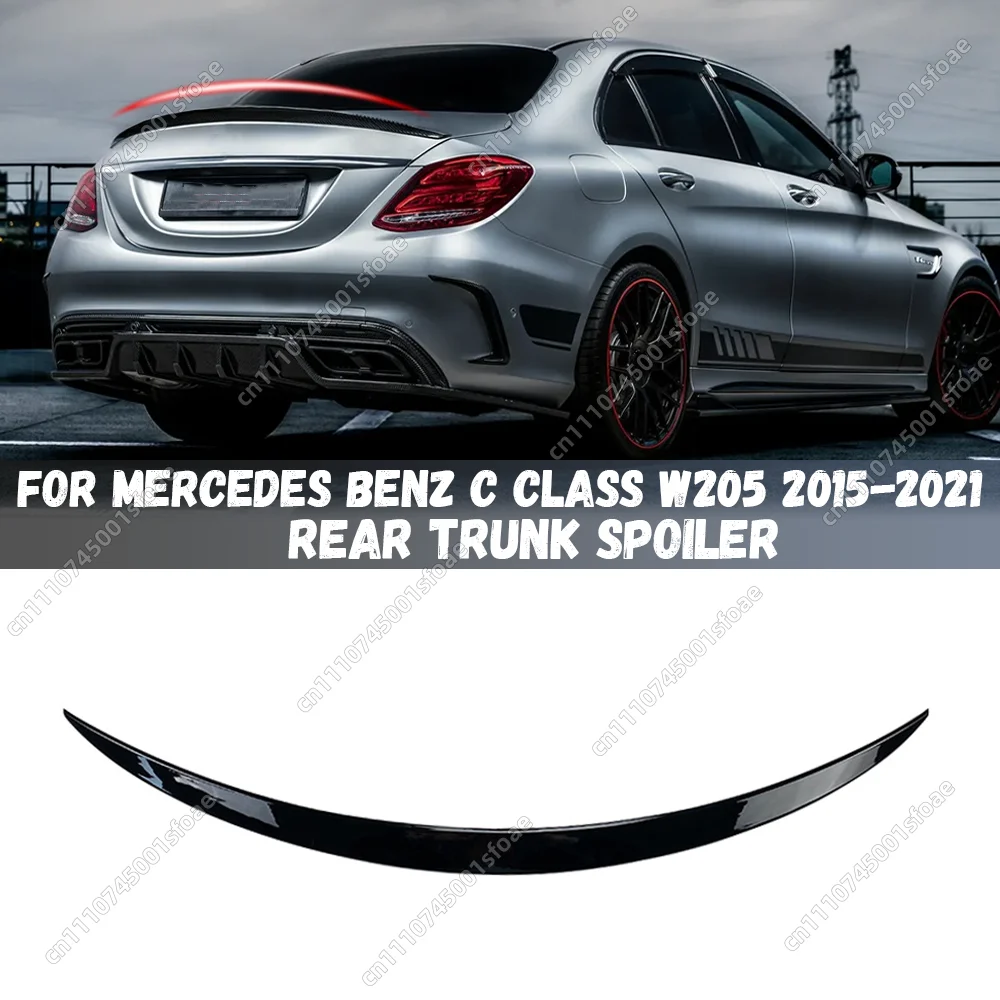 

Для Mercedes-Benz W205 C-класса Седан C180 C200 C260 2015-2021: Задний спойлер на багажник, верхний спойлер, спойлер-накладка на багажник