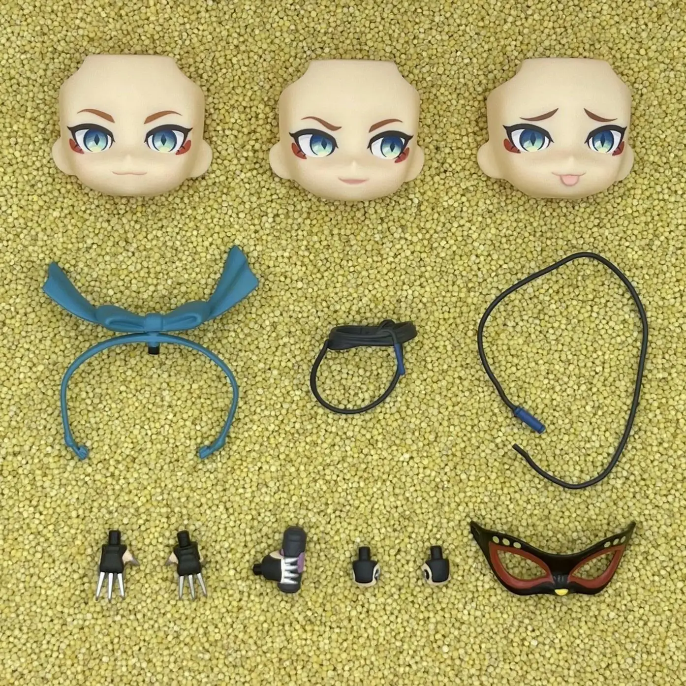 

renzhebianfuxia GSC Clay Man Face doll face hair doll accessories