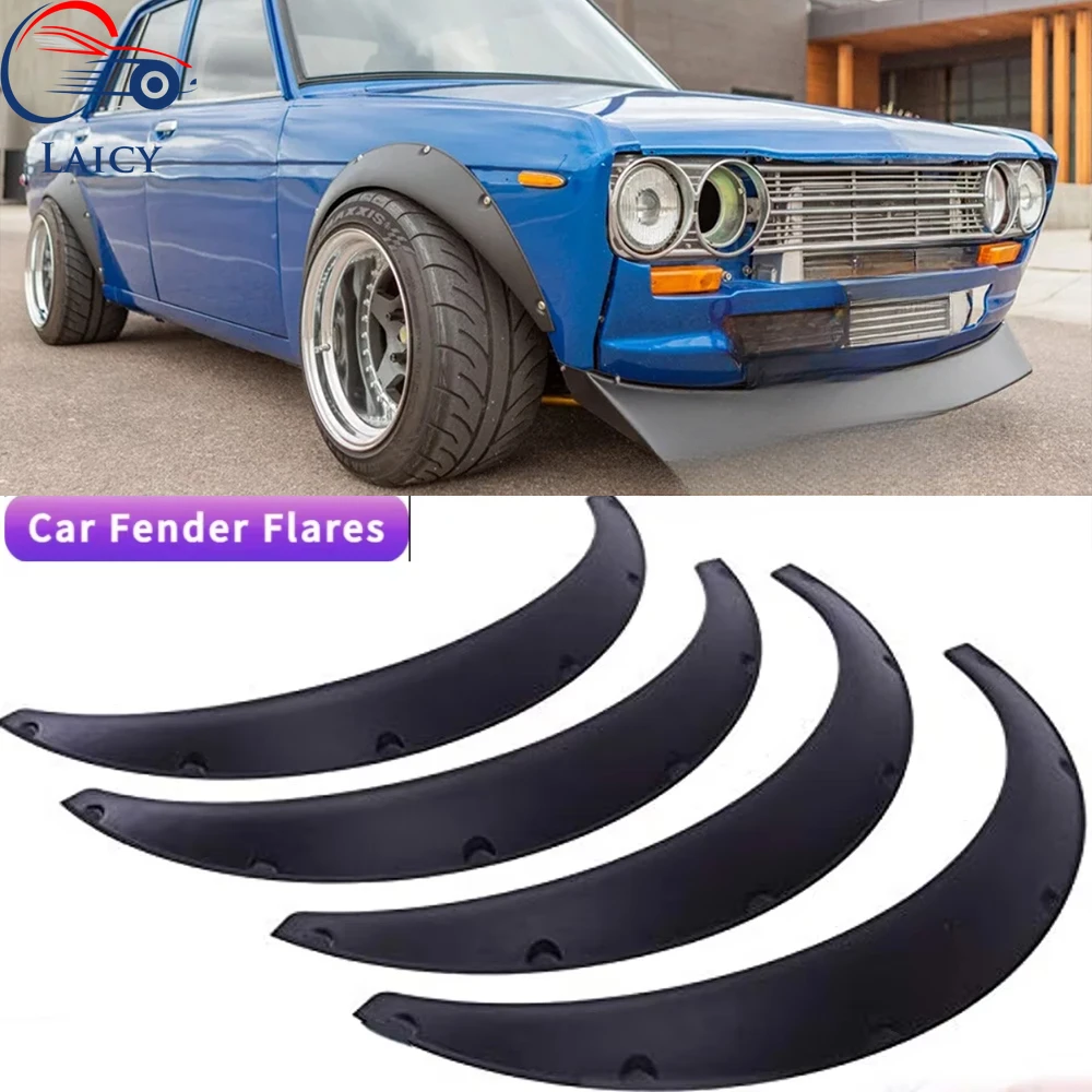 LAICY para Datsun 510 610 710 F10 1968-83 arco de rueda de coche guardabarros bengalas guardabarros protector contra salpicaduras Kit de rueda Extra ancha piezas de automóvil