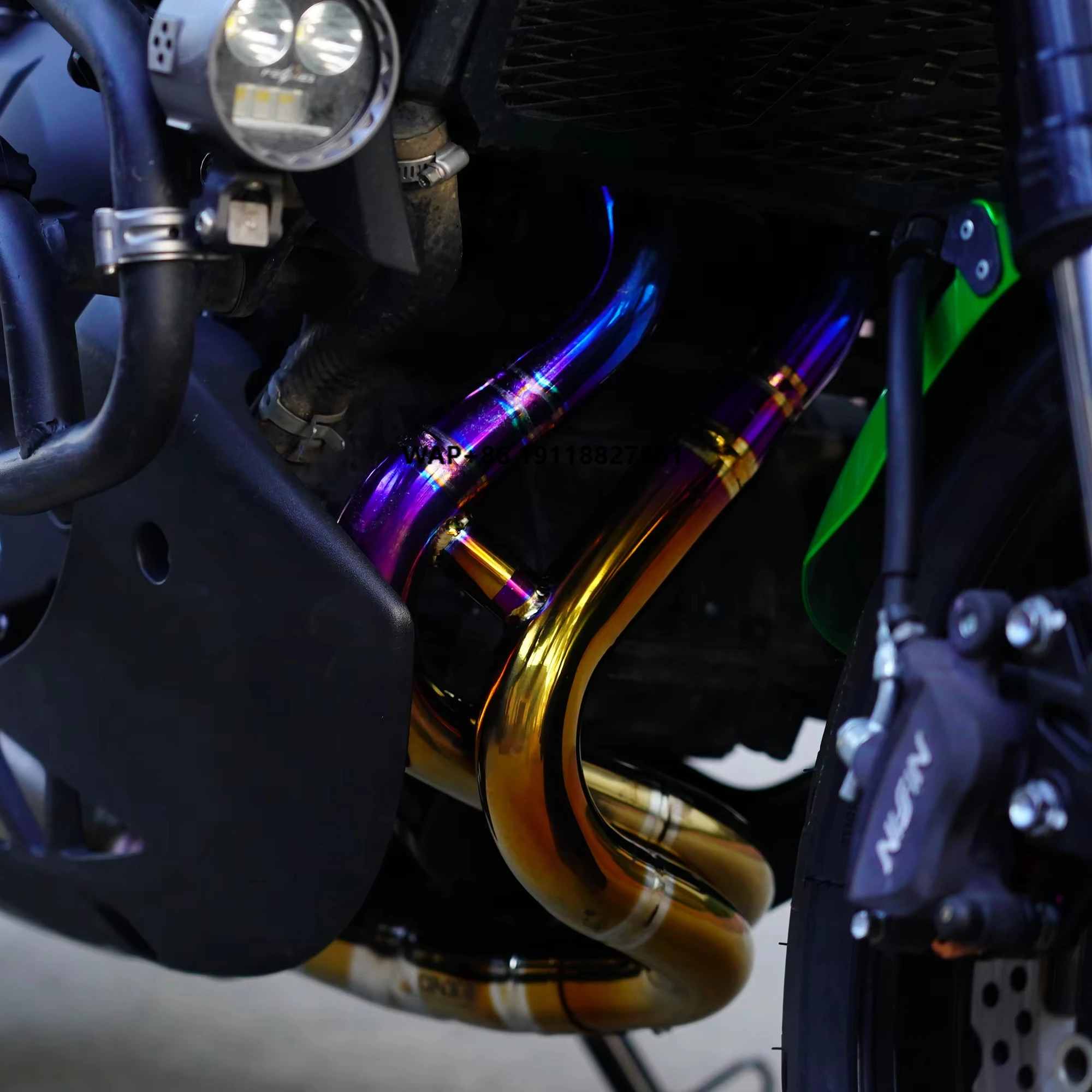 

Modified Titanium Alloy Motorcycle Exhaust for Ninja 650 / Z650 Versys