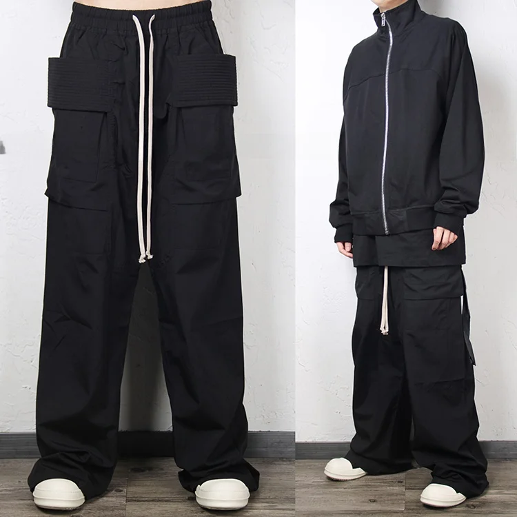 

Мужские брюки Rodrk k Cargo свободного кроя с широкими штанинами, рабочая одежда в стиле хип-хоп, модные длинные брюки, стильная городская одежда, зимняя коллекция