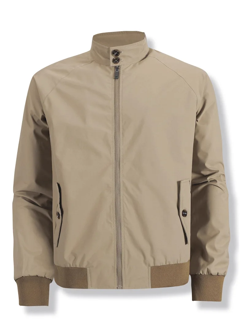 

Comfortable Casual Breathable Men's Jaet Coat Zipper Decorated Loose Fit Long Sve Outerwear Polyester Fiber