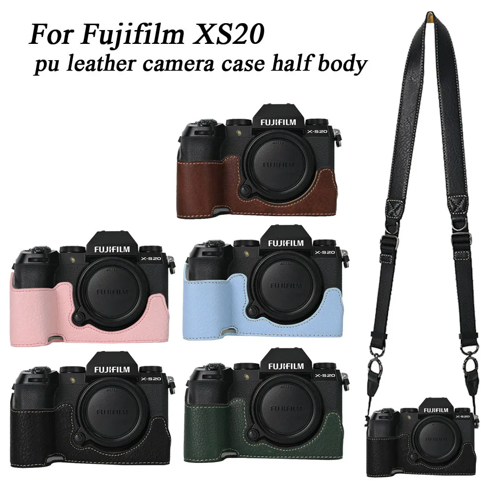 Сумка для фотоаппарата из искусственной кожи, половина тела для Fujifilm XS20
