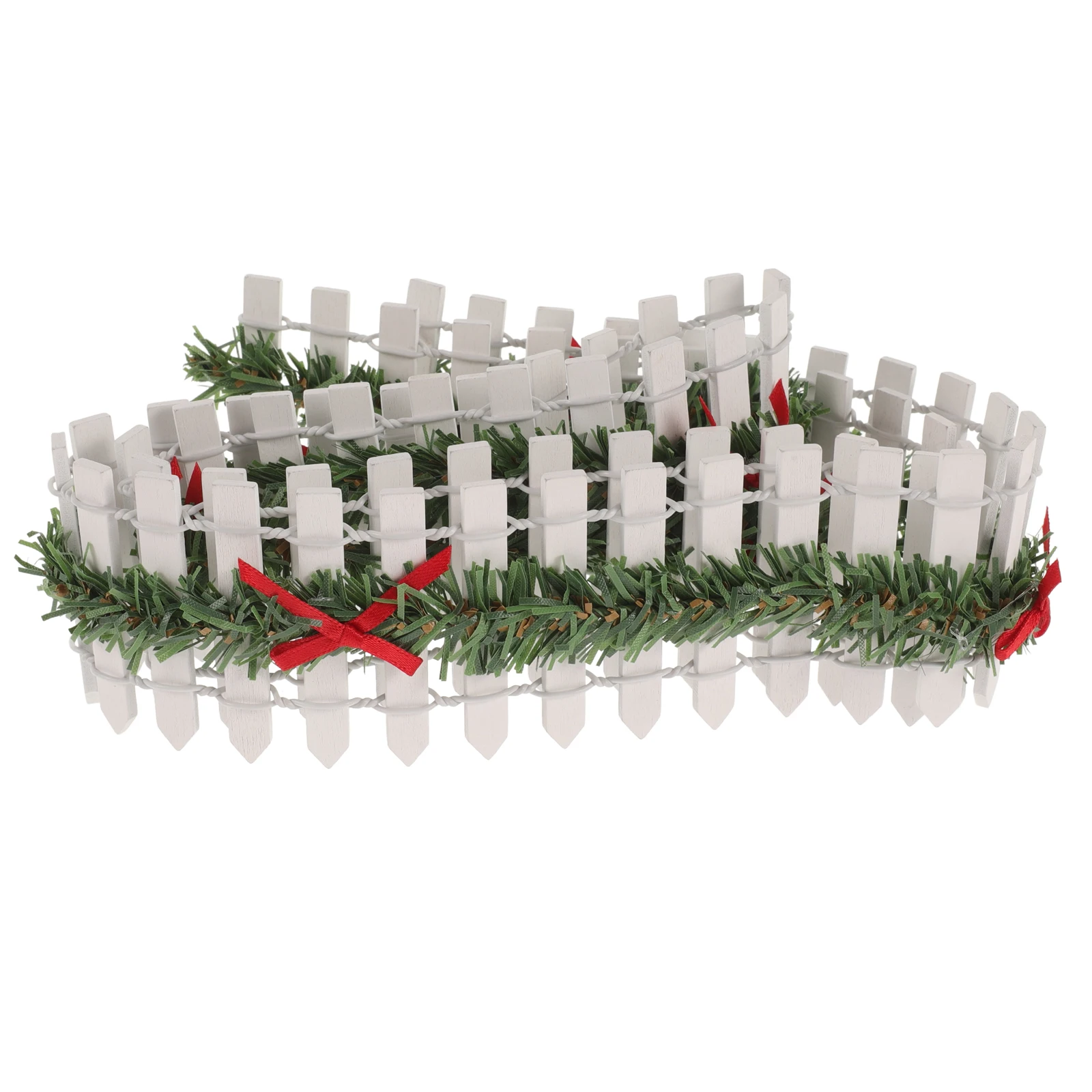 

Small Wooden Fence Mini Garden Decor Artificial Miniature Decoration Dollhouse for Baby