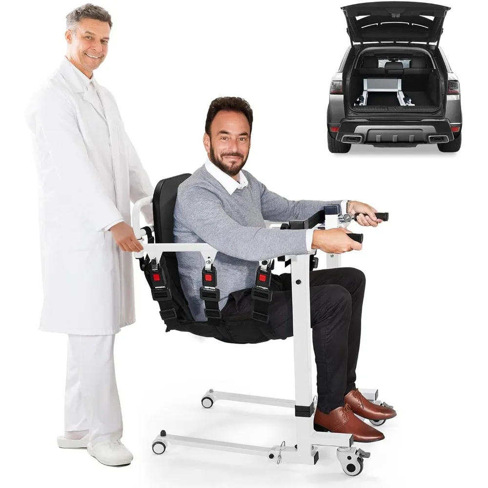

Portable Folding Patient Transfer Lift Chair for Home Care and Car Use - Assistive Aid for the Disabled