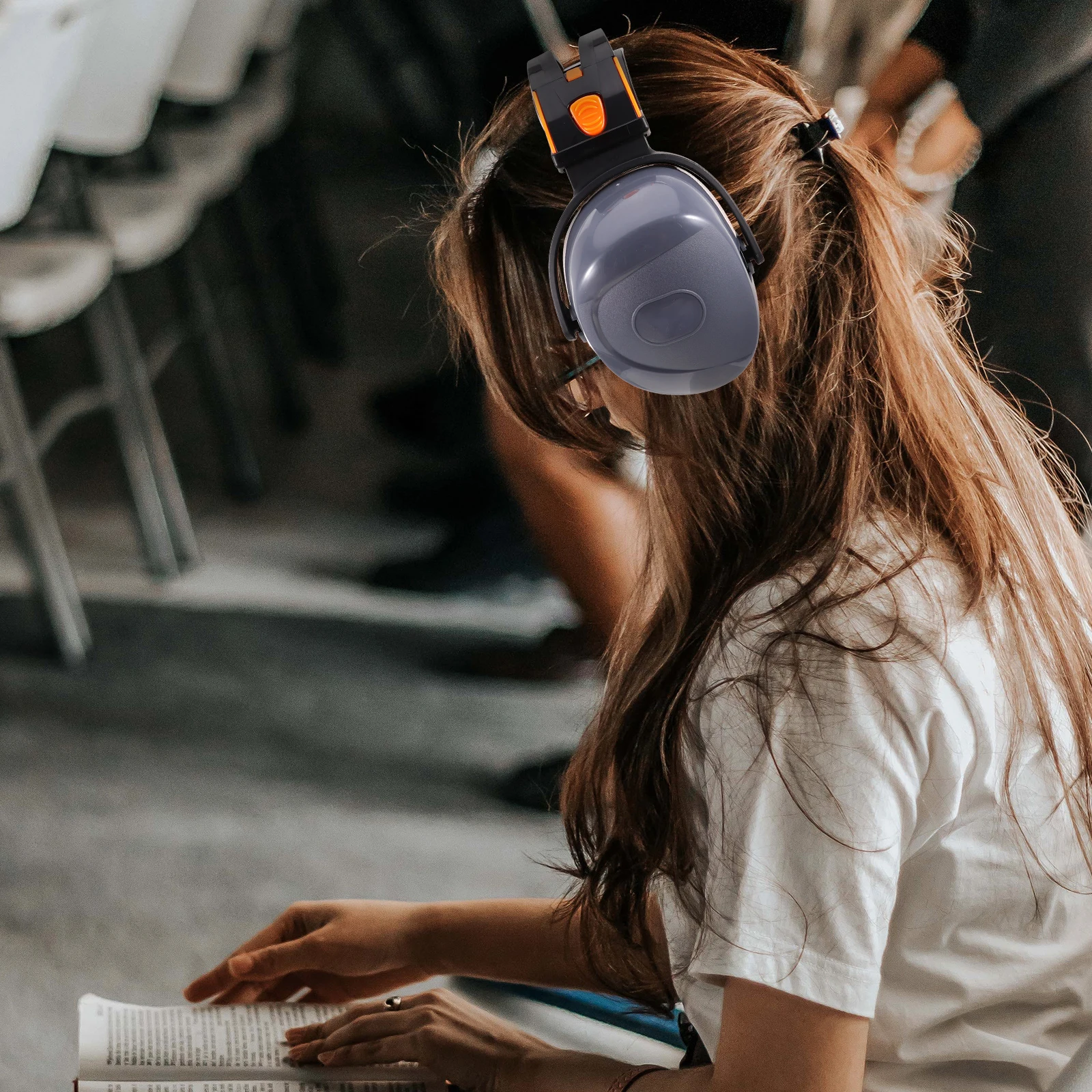 

Soundproof Earmuffs Protective Noise-cancelling Adjust Protection Reduction for Factory Production Abs Safety Child