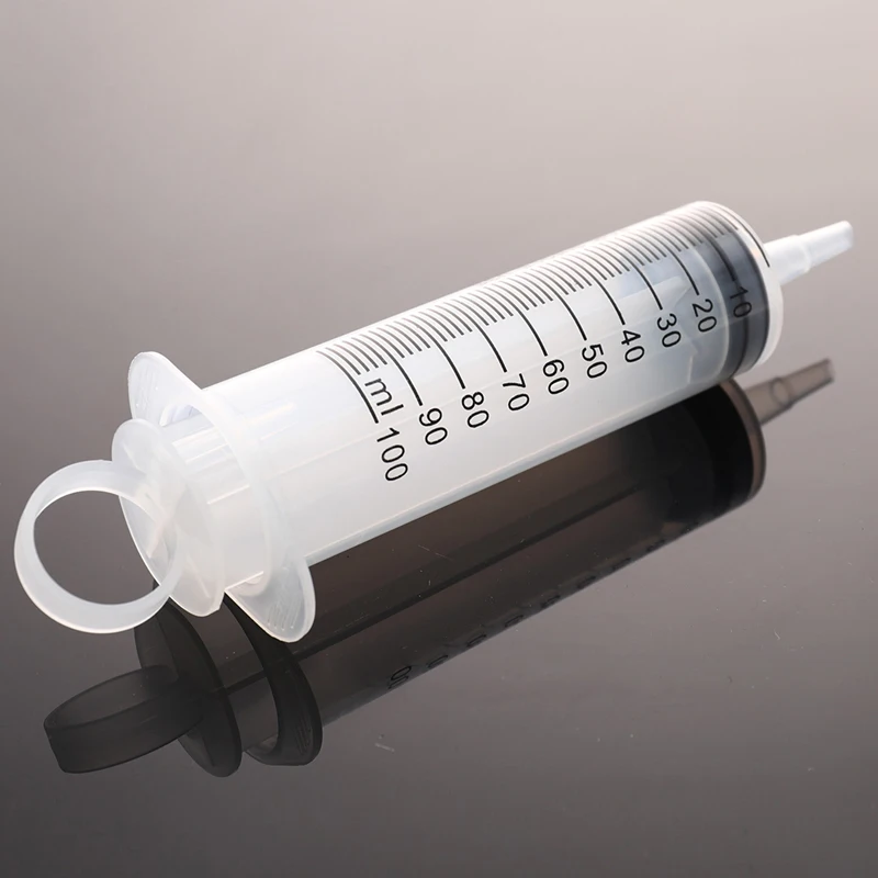 1pcs 100ml Large Capacity Syringe Reusable Pump Measuring With 1m Tube Feeding