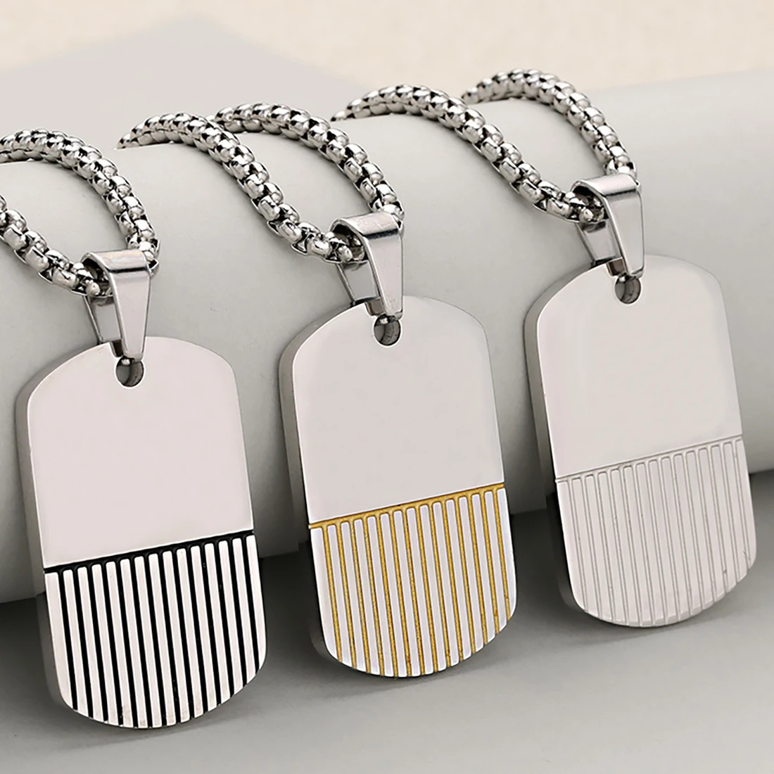 Kalung Dog Tag Minimalis Berga - Mens Dog Tag Necklace ulasan dan harga