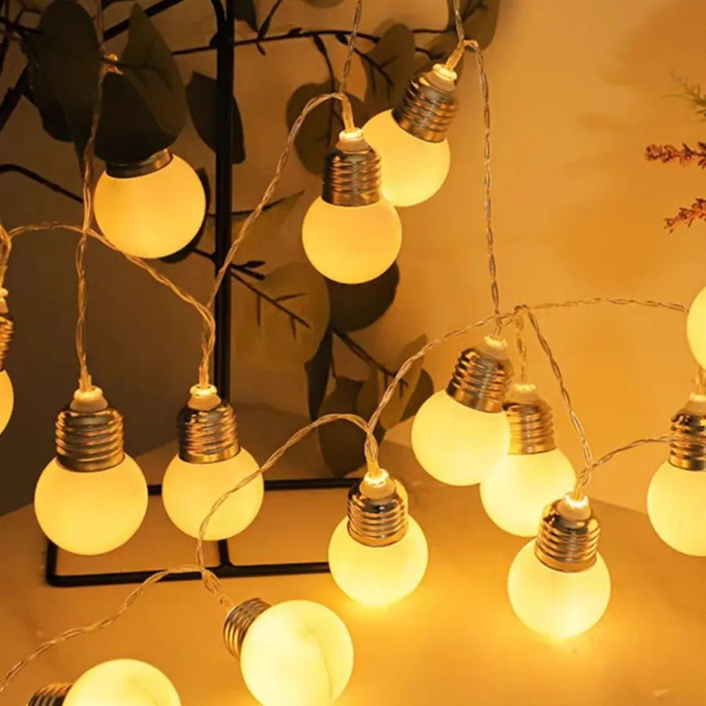 Retro style threaded light bulb string 1PC10LED corridor railing decorative lights full of warm atmosphere feeling