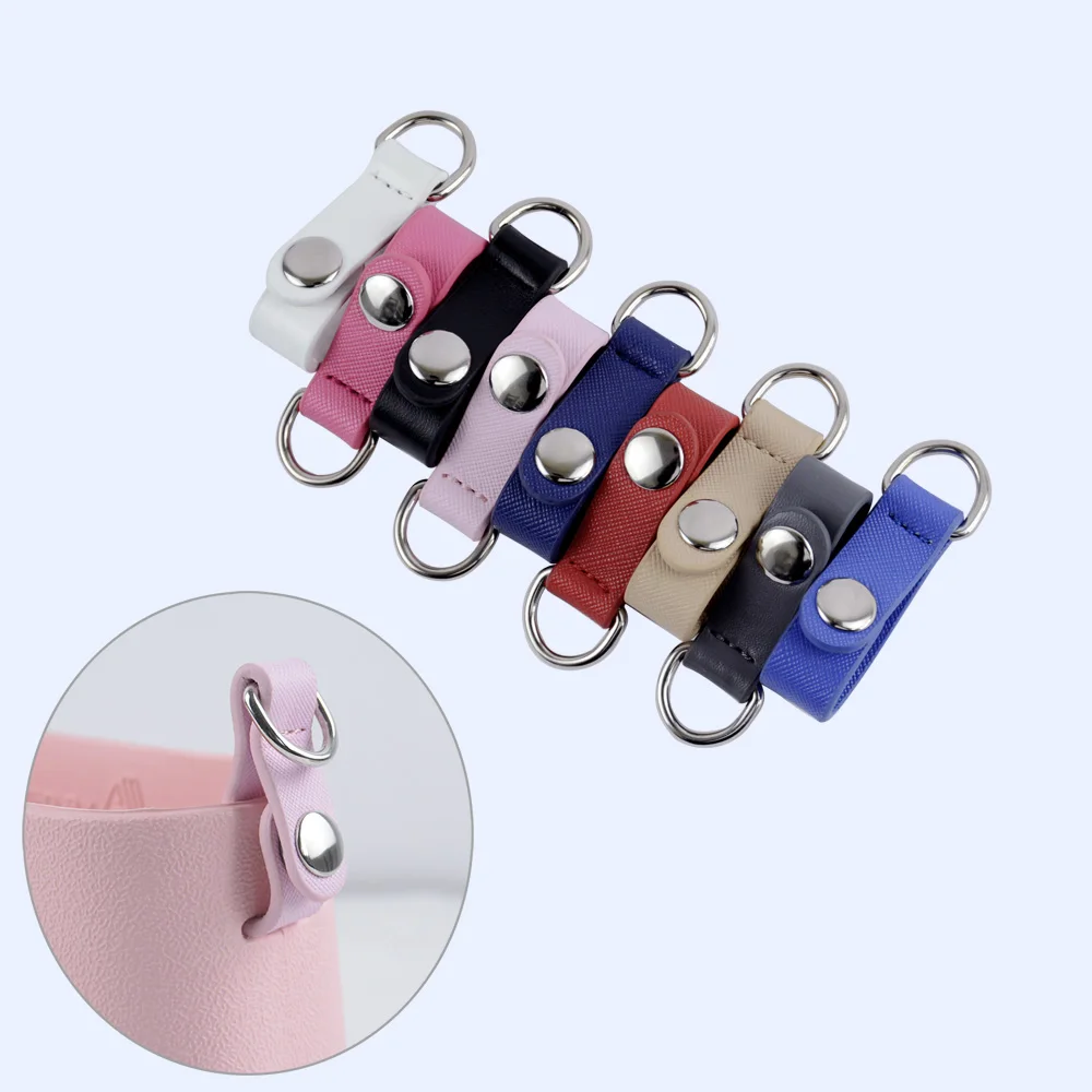TANQU New 1 Pair 2 Piece Clip Closure Attachment for Obag Faux Leather Strap Hook Clip for Opocket O Bag