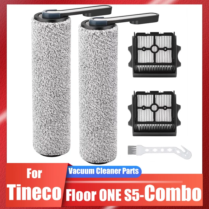 HEPA Filters And Brush Rollers  For Tineco Floor ONE [S5-Combo] Cordless Wet Dry Vacuum Cleaner, No Fit For S5/S5 PRO