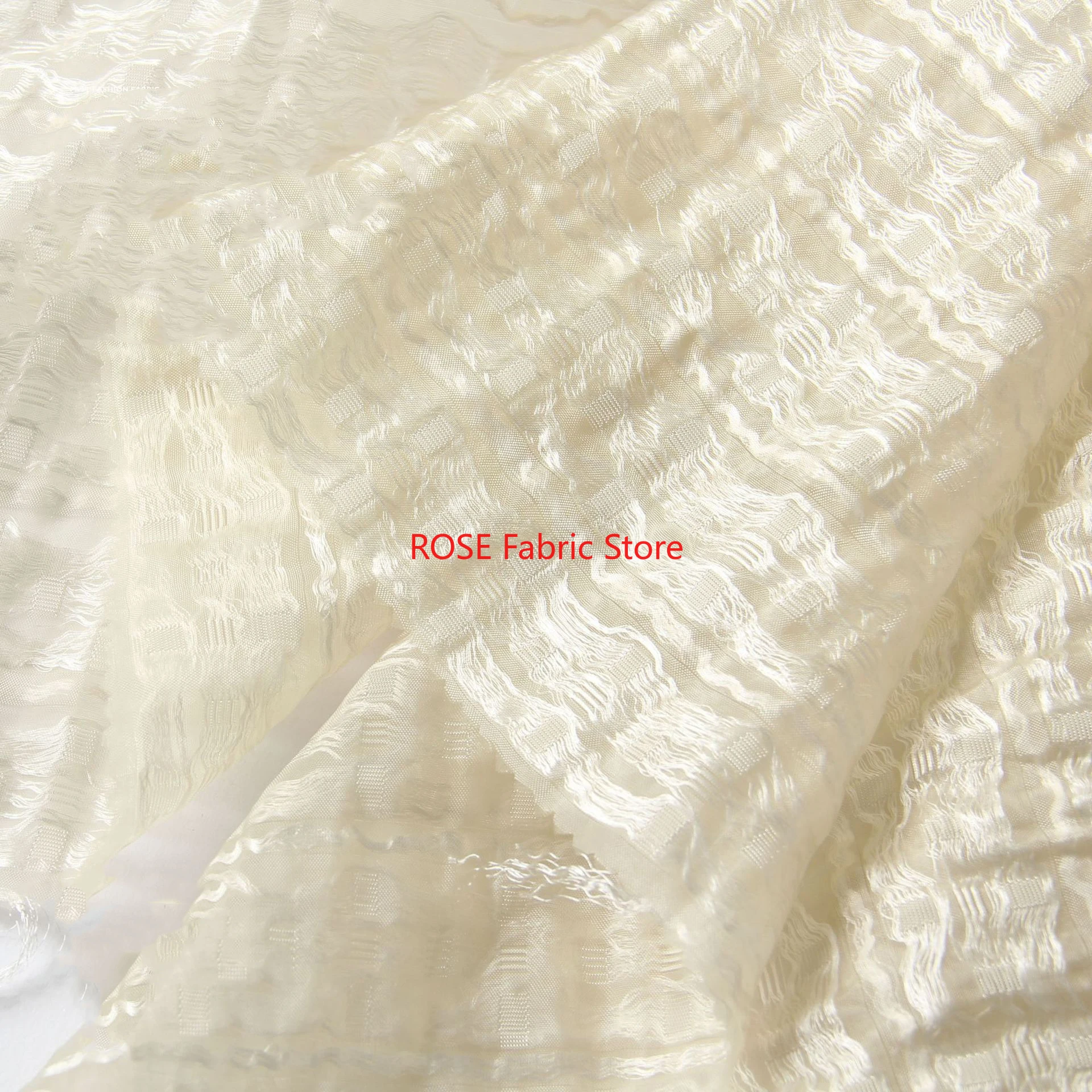 1 yard Double Layer Silky Satin Texture Designer Fabric For Dress Shirt Decorative Sewing