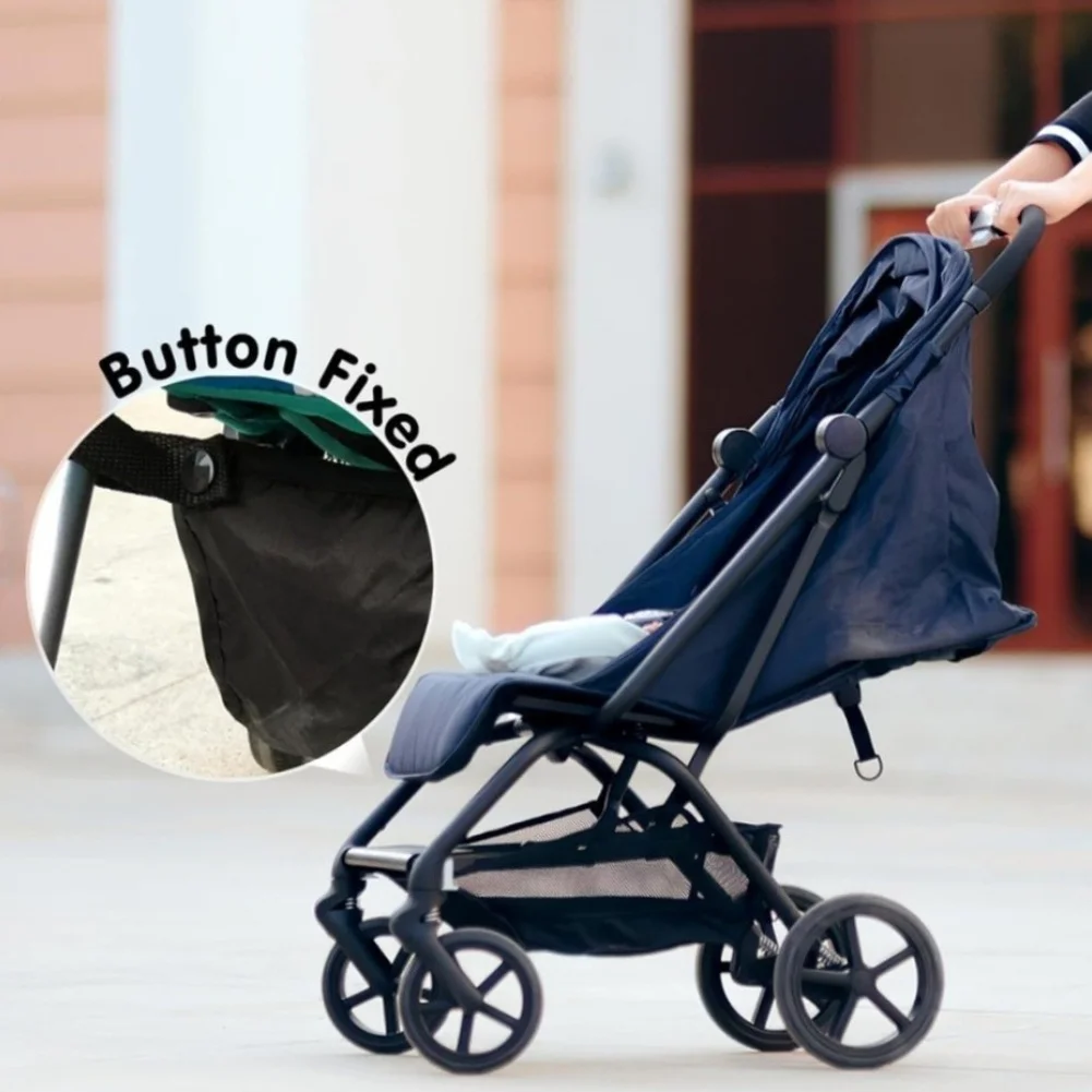 For Stroller-Compatible Bottom Storage Basket - Oxford Fabric Organizer Bag for Baby Gear 30x25.5x15cm Dimensions