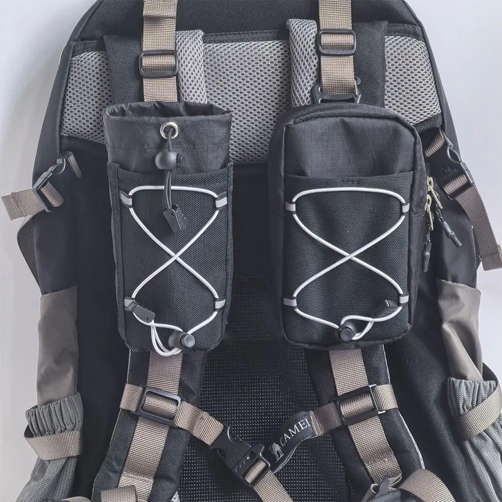 Camping Backpack Arm Bag Hiking Storage Pouch Adjustable Expandable Water Bottle Phone Holder Wallet Bag Outdoor Mountaineering
