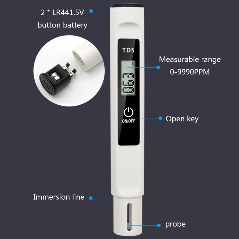 TDS Digital Salinity Tester Meter for Salt Water Pool & Fish Pond Testing Toolsl