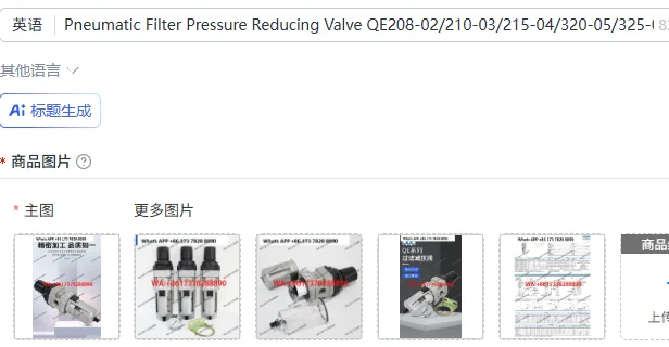 

Pneumatic Filter Pressure Reducing Valve QE208-02/210-03/215-04/320-05/325-06 47-TZ