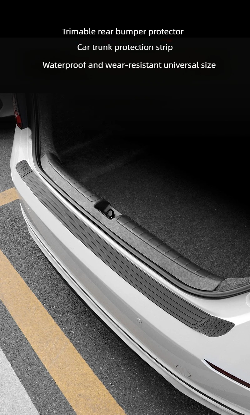 1/2/3/4 Stück Universelle Selbstklebende Zuschneidbare Kratzfeste Kofferraum-Schutzleiste Abdeckung Auto-Heckstoßstangen-Schutz – Detail 13