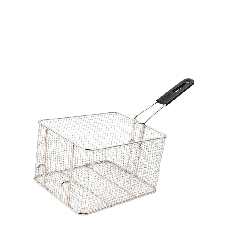Multifunctional 304Stainless Steel Square Hole Fry Basket Replacement Accessory Perfect for Efficient Oil Drainages C7AC