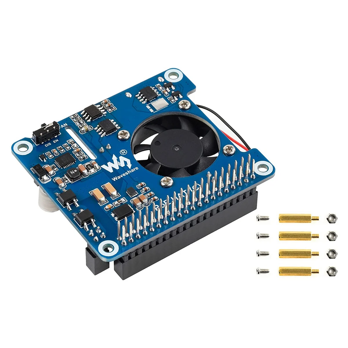 Waveshare POE HAT (C) per Raspberry Pi 4B/3B+, Power Over Ethernet HAT, supporto rete compatibile IEEE 802.3Af/At